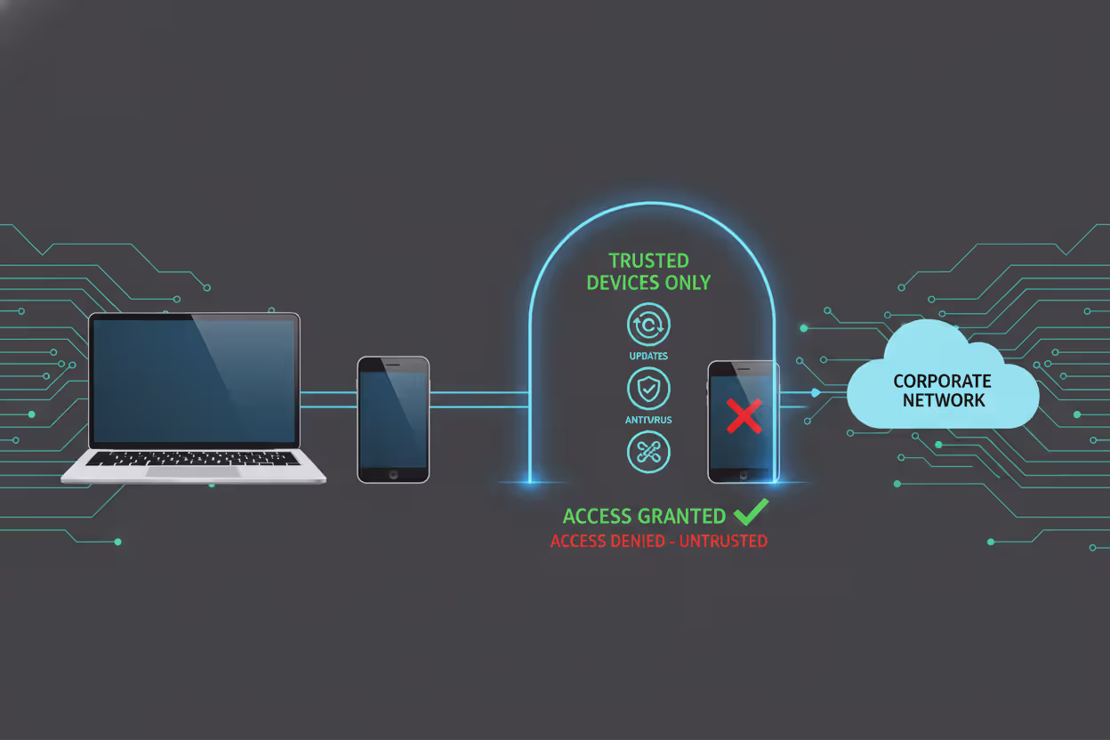 Trusted devices passing endpoint authentication gateway
