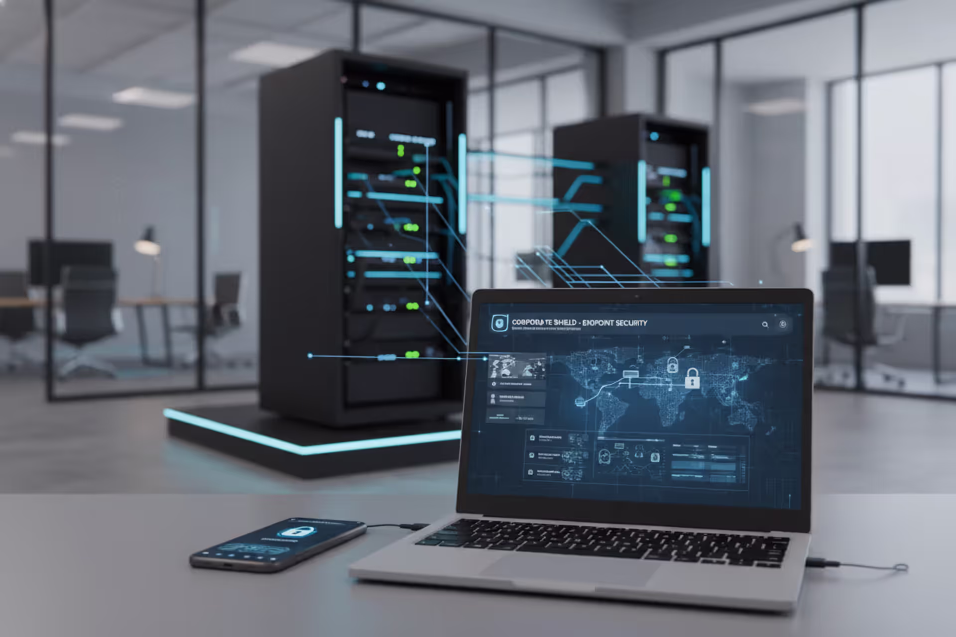 Endpoint security protecting laptops, phones, and servers