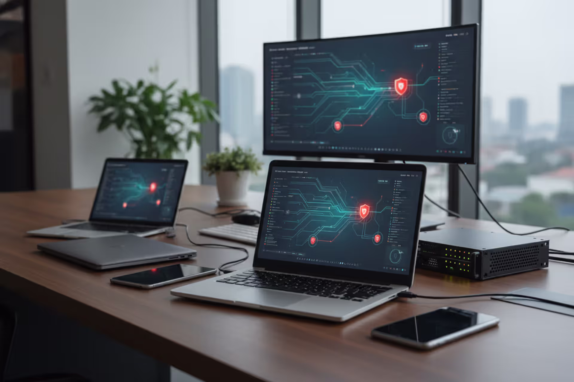 Endpoint firewall protecting multiple enterprise devices