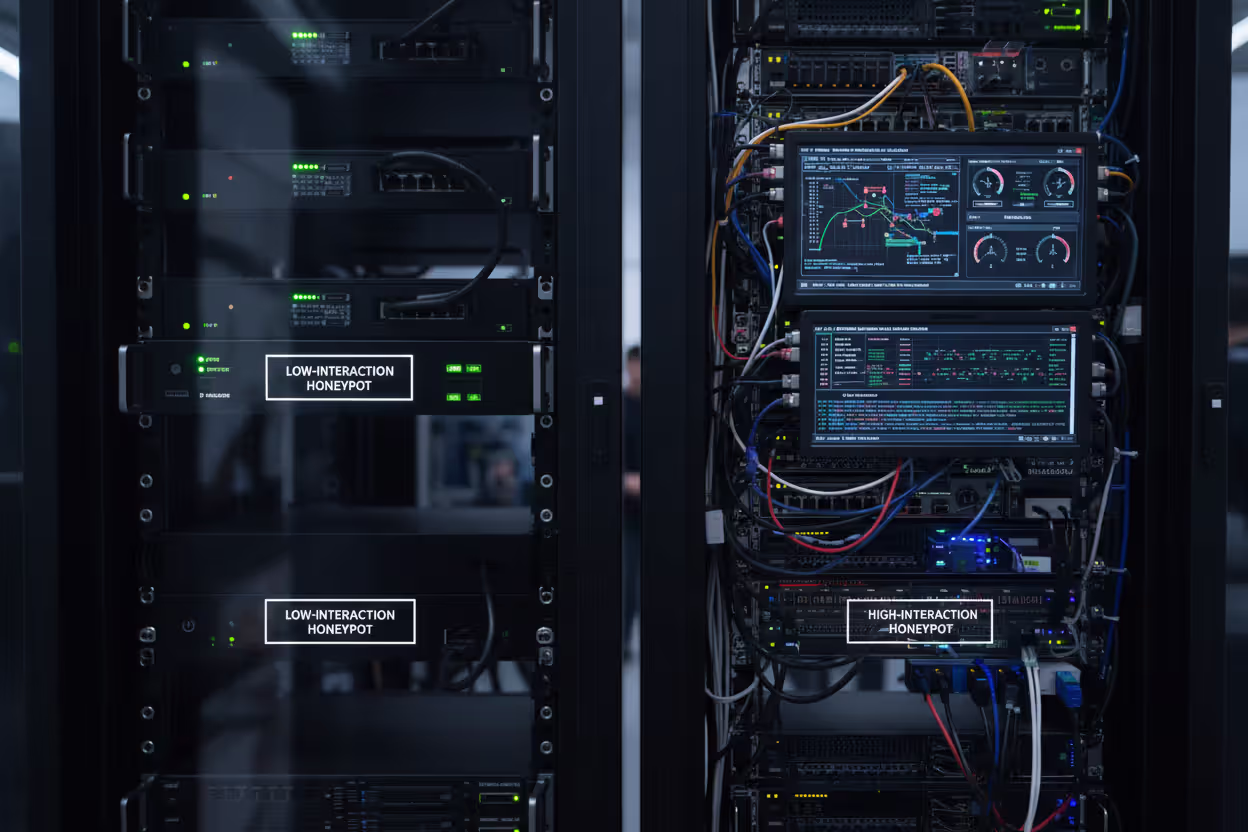 Comparison of low-interaction and high-interaction honeypot systems in a data center