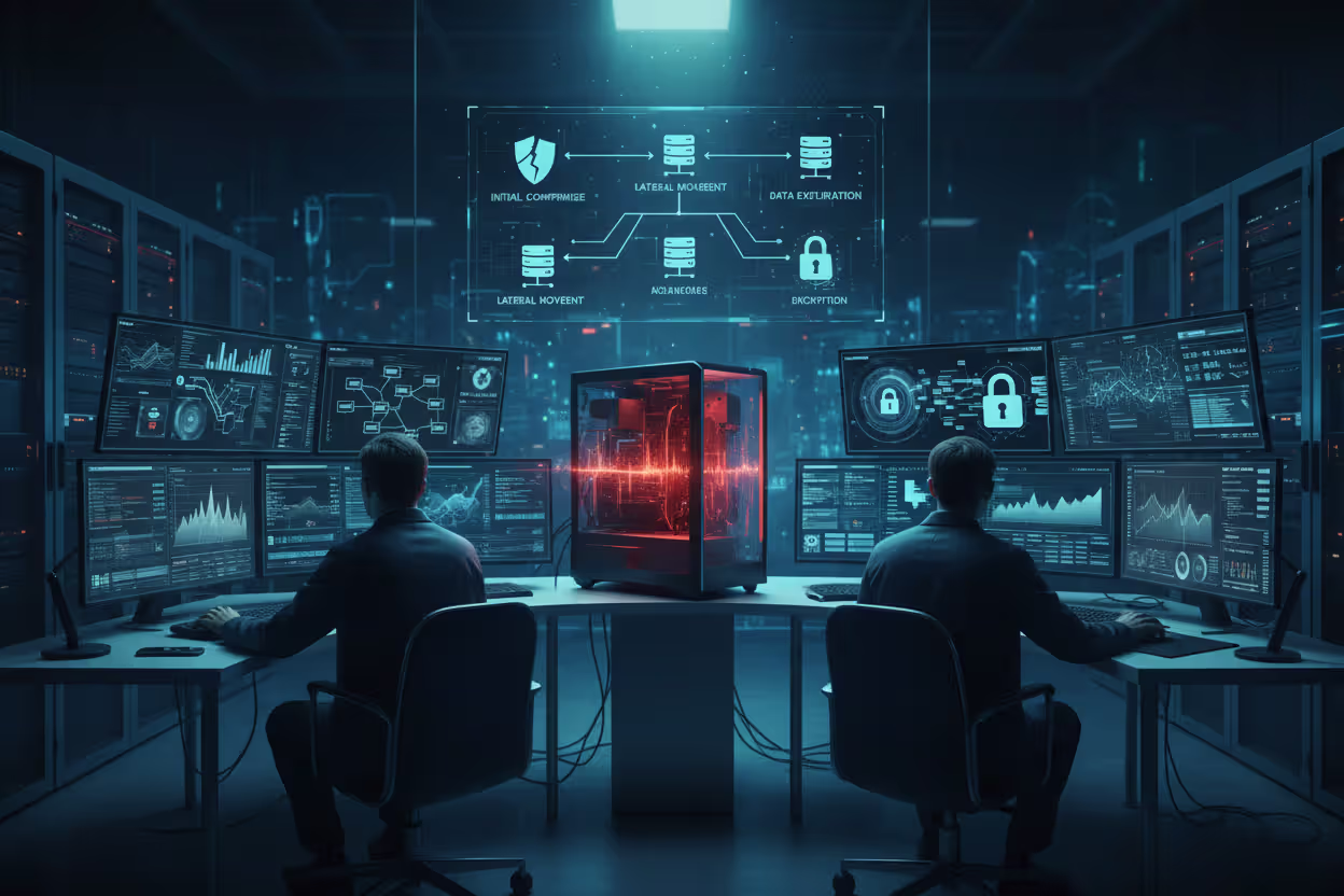 Security researchers observing a ransomware attack inside an isolated honeypot lab