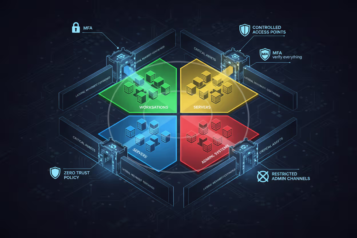 Network segmentation and zero trust to prevent lateral movement