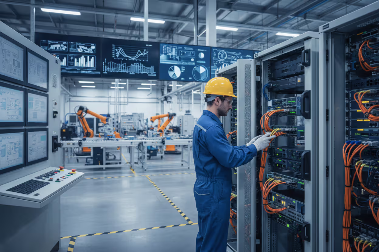 Industrial facility with operational technology security monitoring