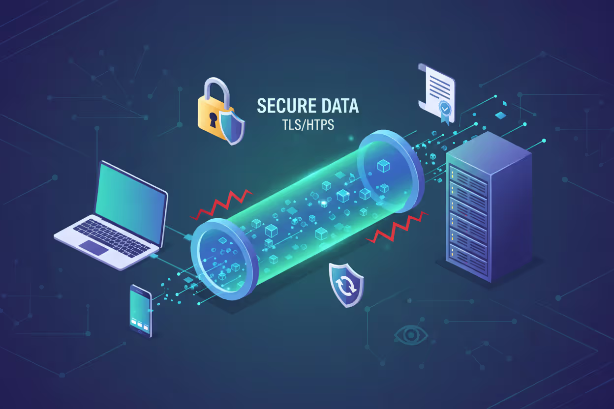 Encrypted API traffic over secure HTTPS connection