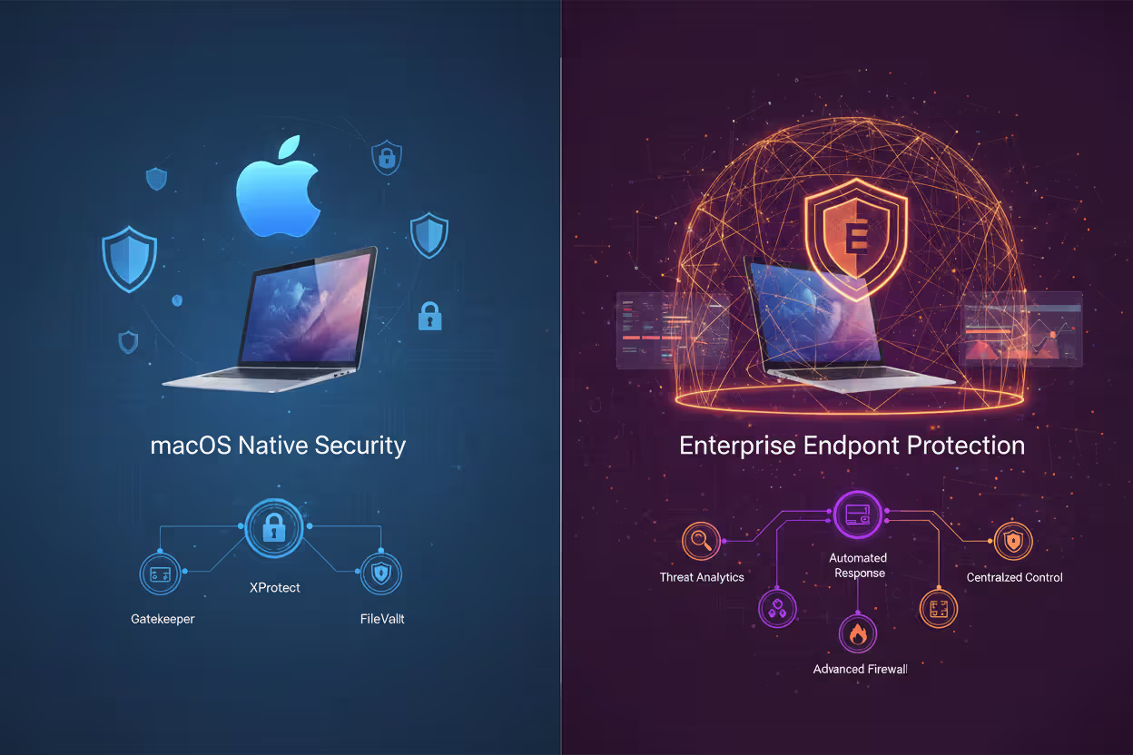 Comparison of native macOS security and enterprise endpoint protection