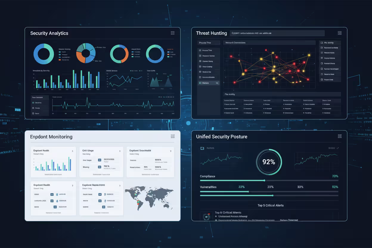 Enterprise endpoint security platforms comparison interface