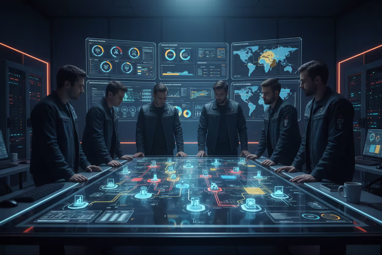 Security team assessing IoT devices, risks, and network segmentation