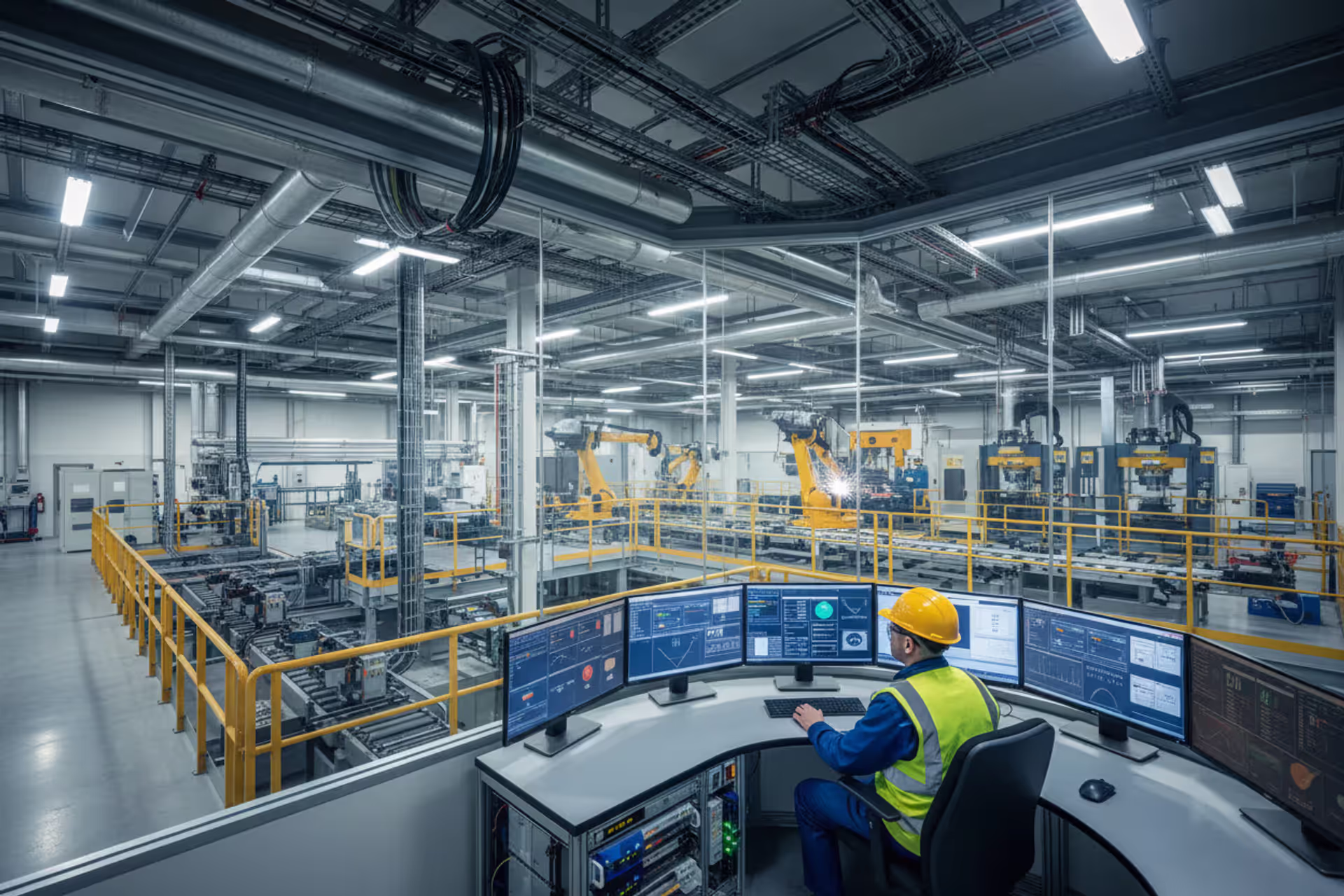 Industrial control room and plant systems with OT monitoring