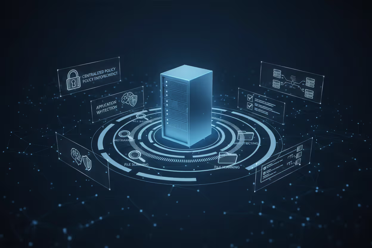 Server protection layers around an enterprise server