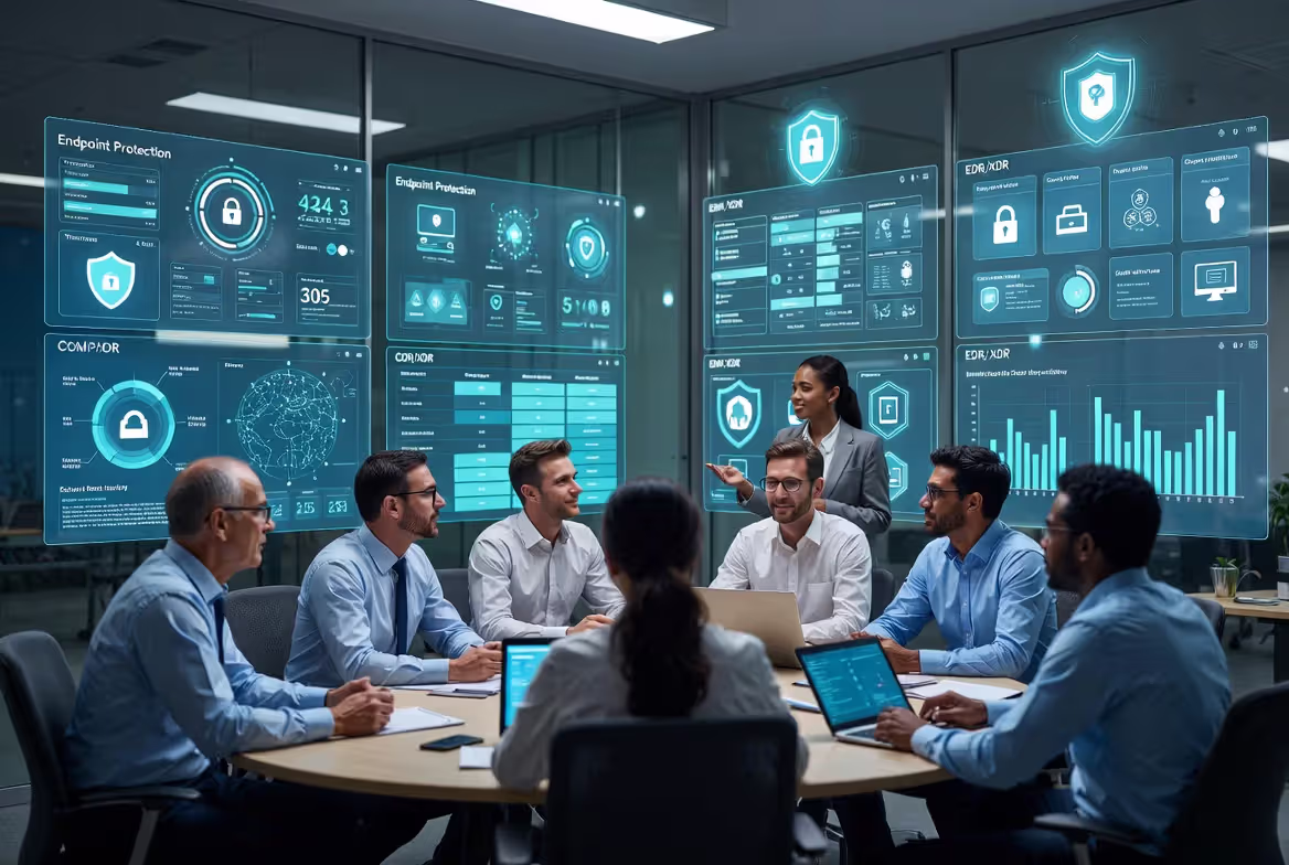 IT team evaluating endpoint protection solutions